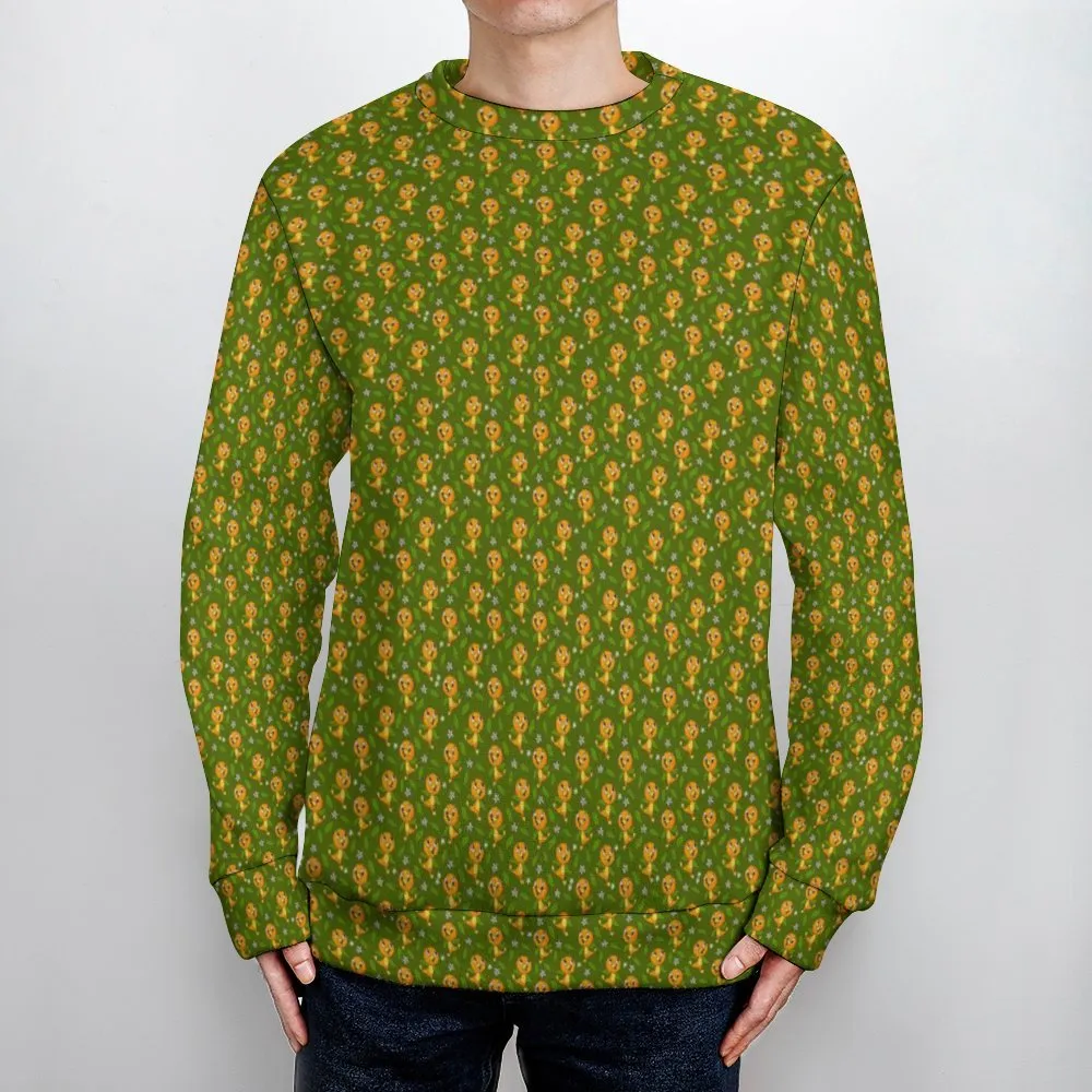 Orange Bird Unisex Crewneck Sweater