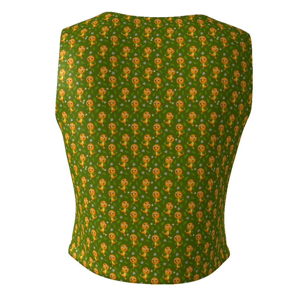 Orange Bird Women's Fitted Crop Tank Top