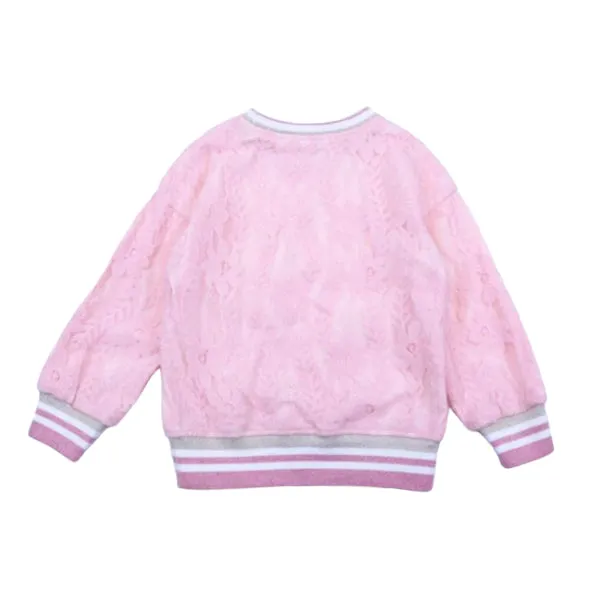 Pink Lace Overlay Top