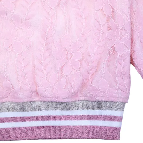 Pink Lace Overlay Top
