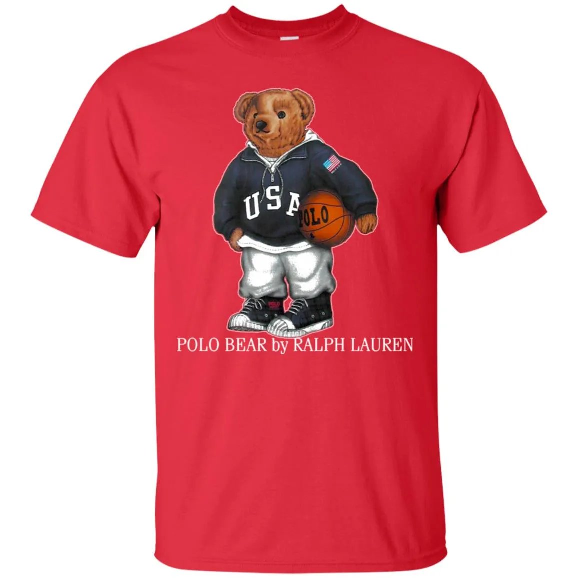 Polo Bear Ralph Lauren Shirt Men Cotton T-Shirt