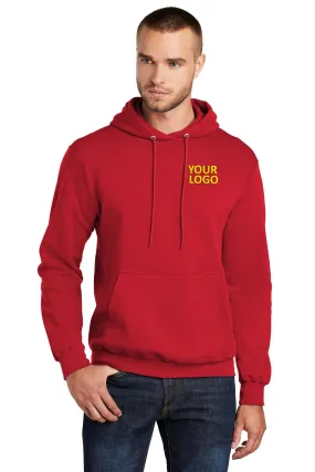 Port & Company Tall Core Fleece Branded Hoodies, Red