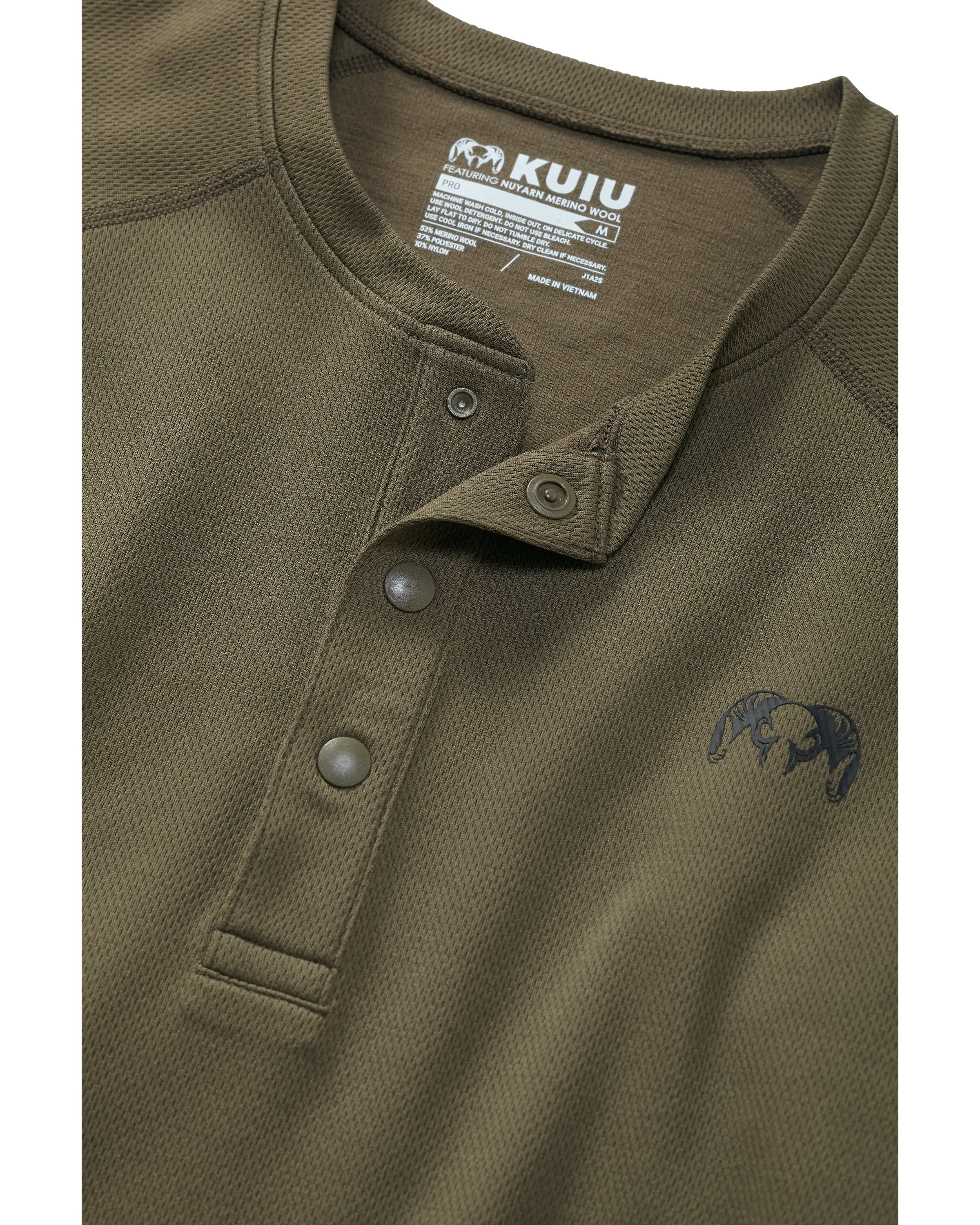 PRO Merino 200 Henley | Ash