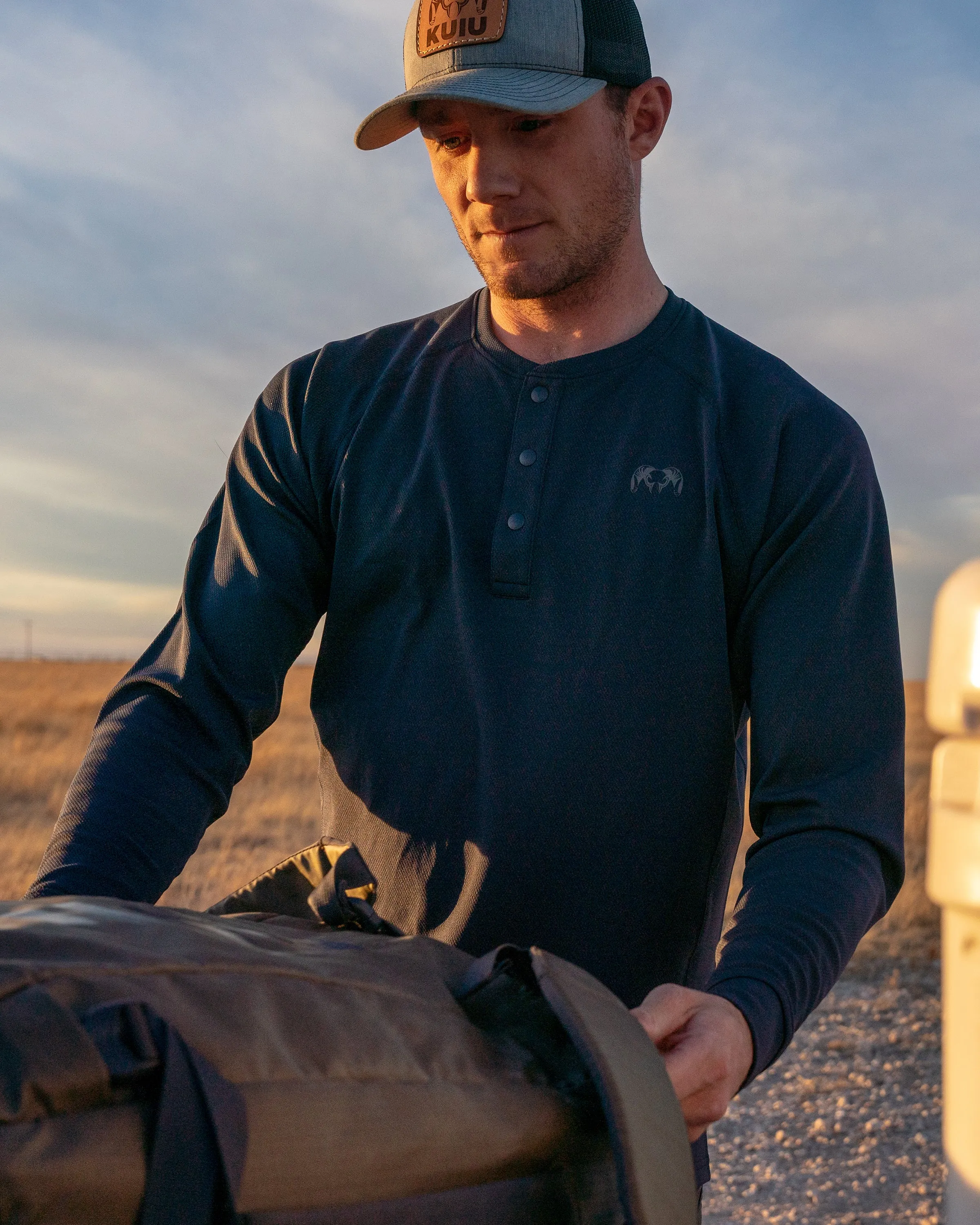 PRO Merino 200 Henley | Ash