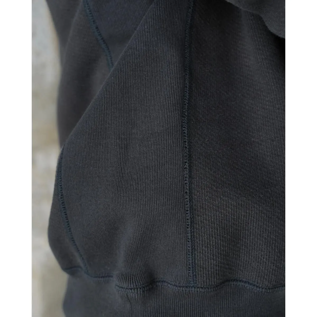 Pullover Crewneck Double Heavyweight French Terry Sumi Black