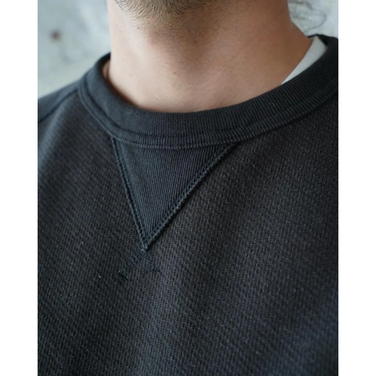 Pullover Crewneck Double Heavyweight French Terry Sumi Black