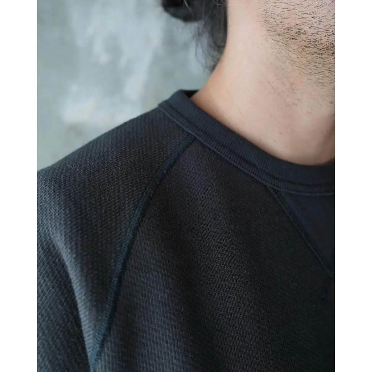 Pullover Crewneck Double Heavyweight French Terry Sumi Black