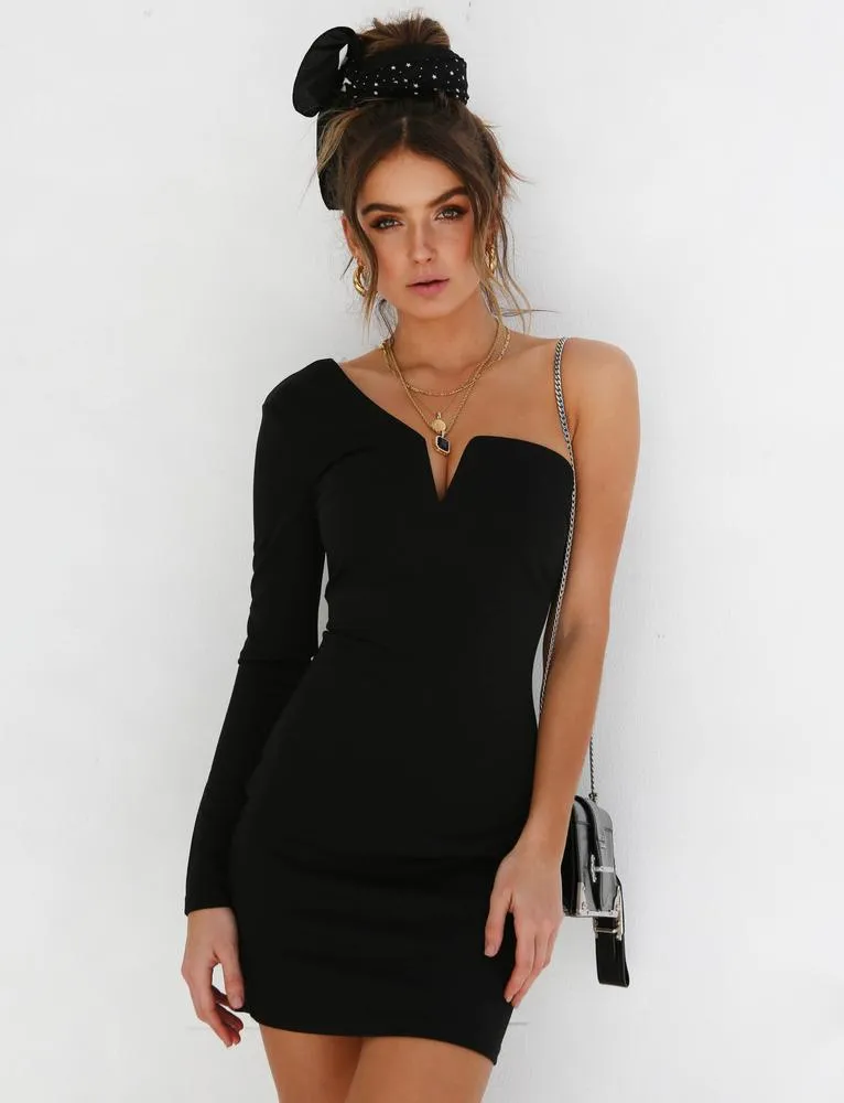 Quinn Long Sleeve Dress - Black