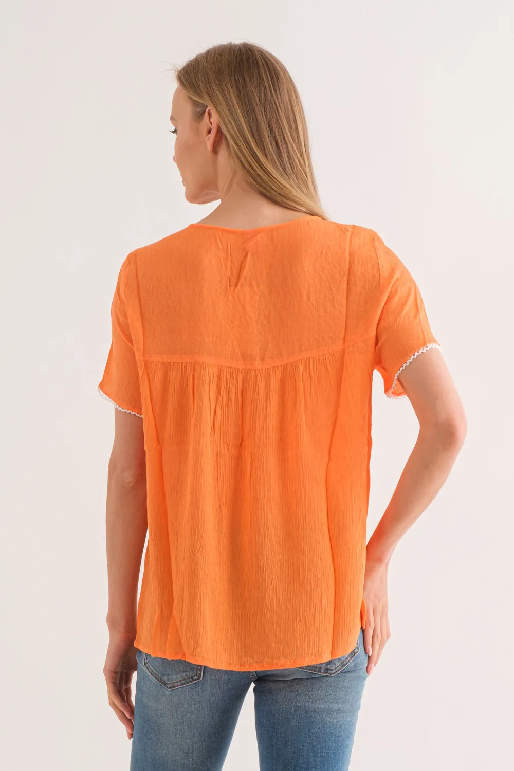 RAJ CLARE BRIGHT ORANGE TOP