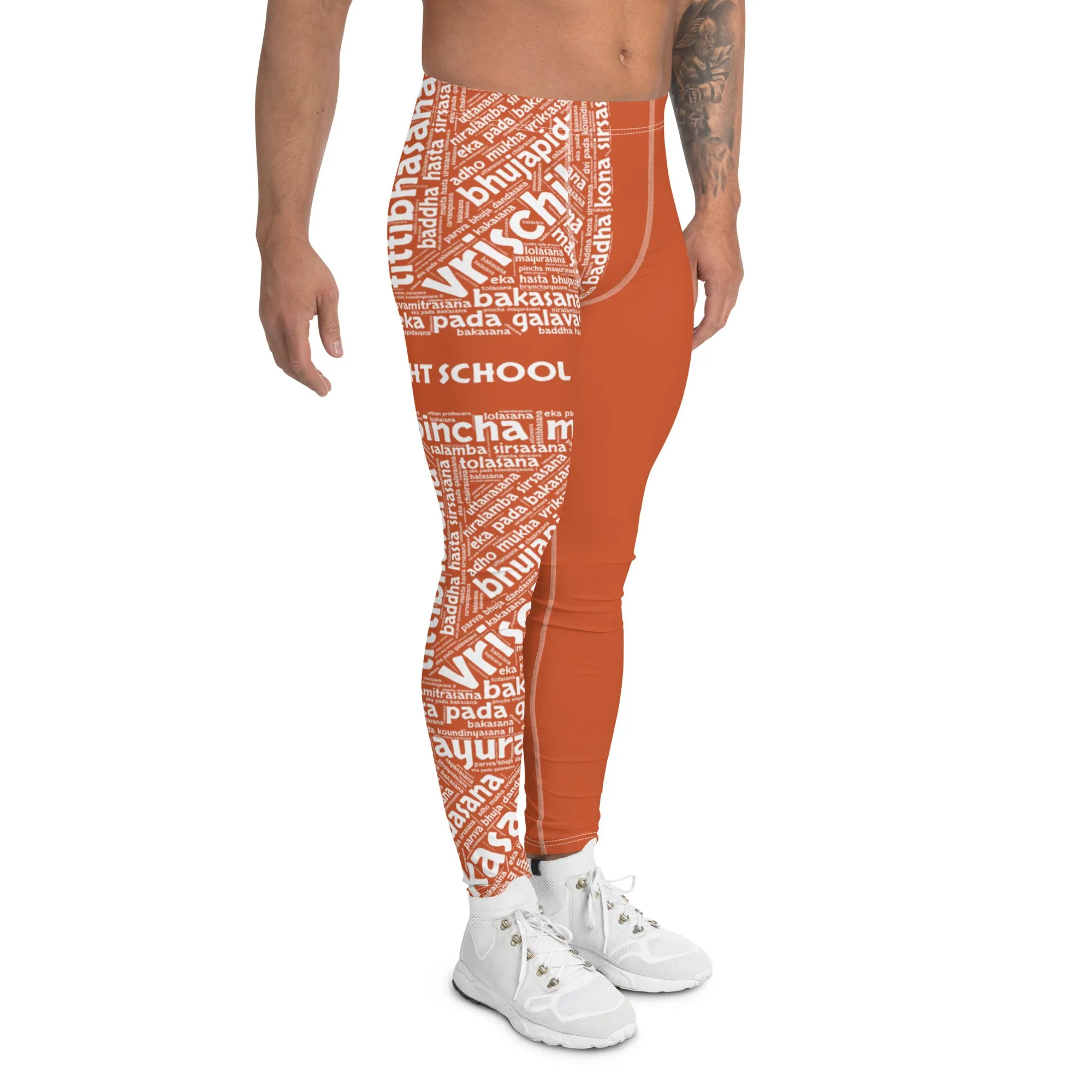 Sanskrit Men's Leggings (YFS Orange)