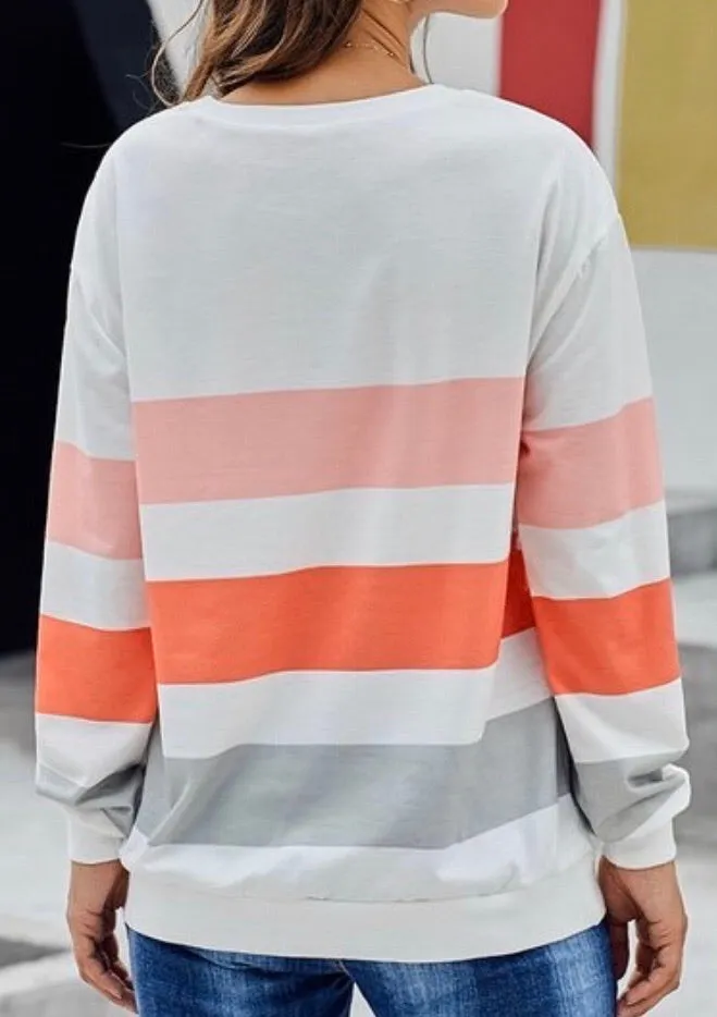 Sara Pastel Stripe Pullover
