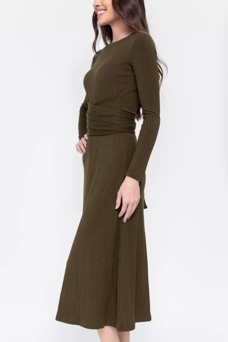 SARAH DRESS (OLIVE)