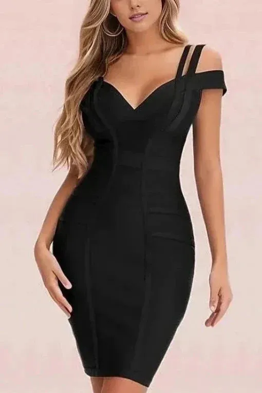 Sia Bandage Dress - Classic Black