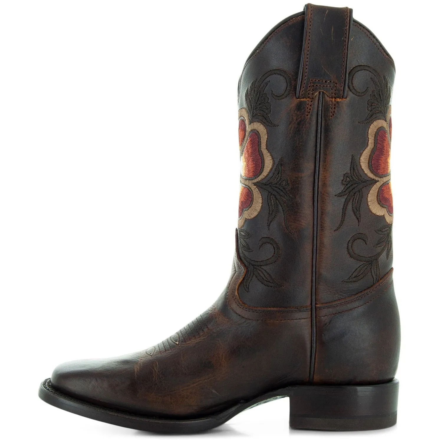 Soto Boots Embroidered Floral Pedal Cowgirl Boots M4005
