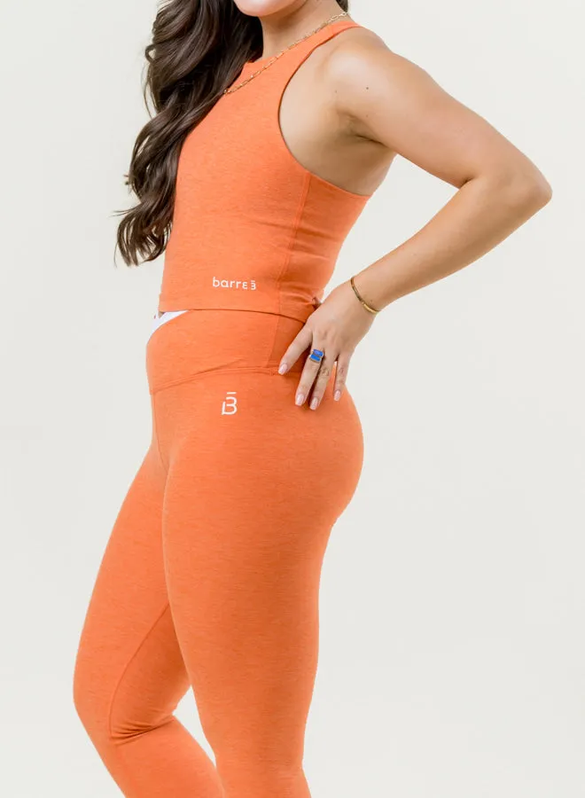 Space Refocus Cropped Tank - Citrus Orange Heather