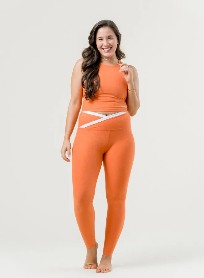 Space Refocus Cropped Tank - Citrus Orange Heather