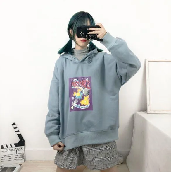 Stay Calm Letters Pastel Colors Hooded Sweatshirt