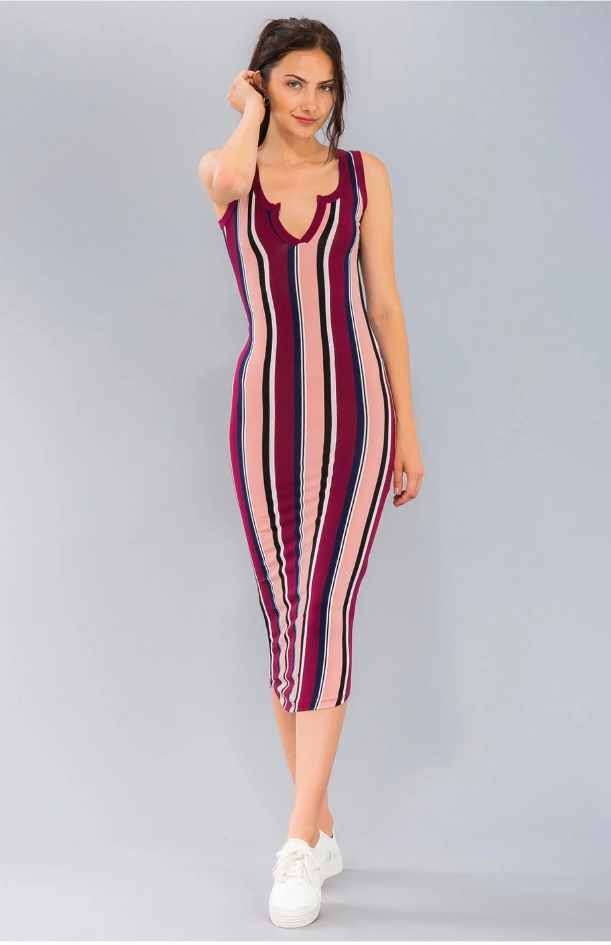 Summer Blush Stripe Dress