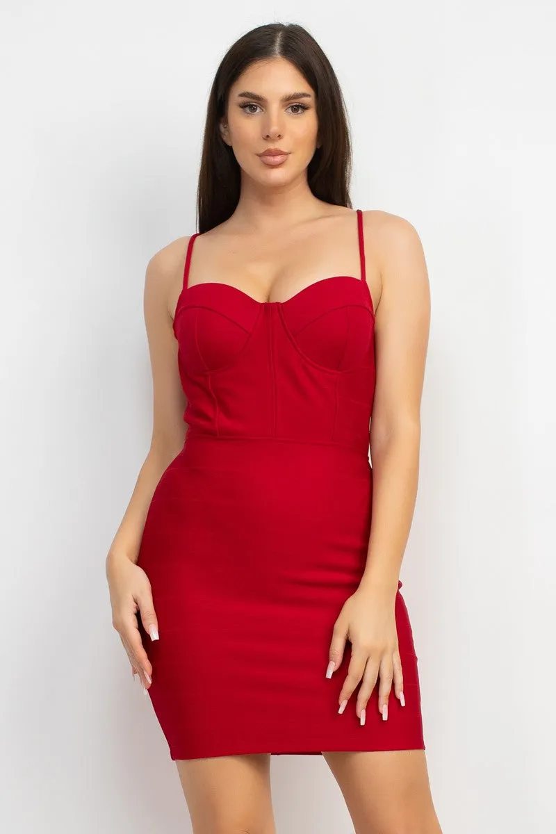 Sweetheart Solid Bodycon Dress