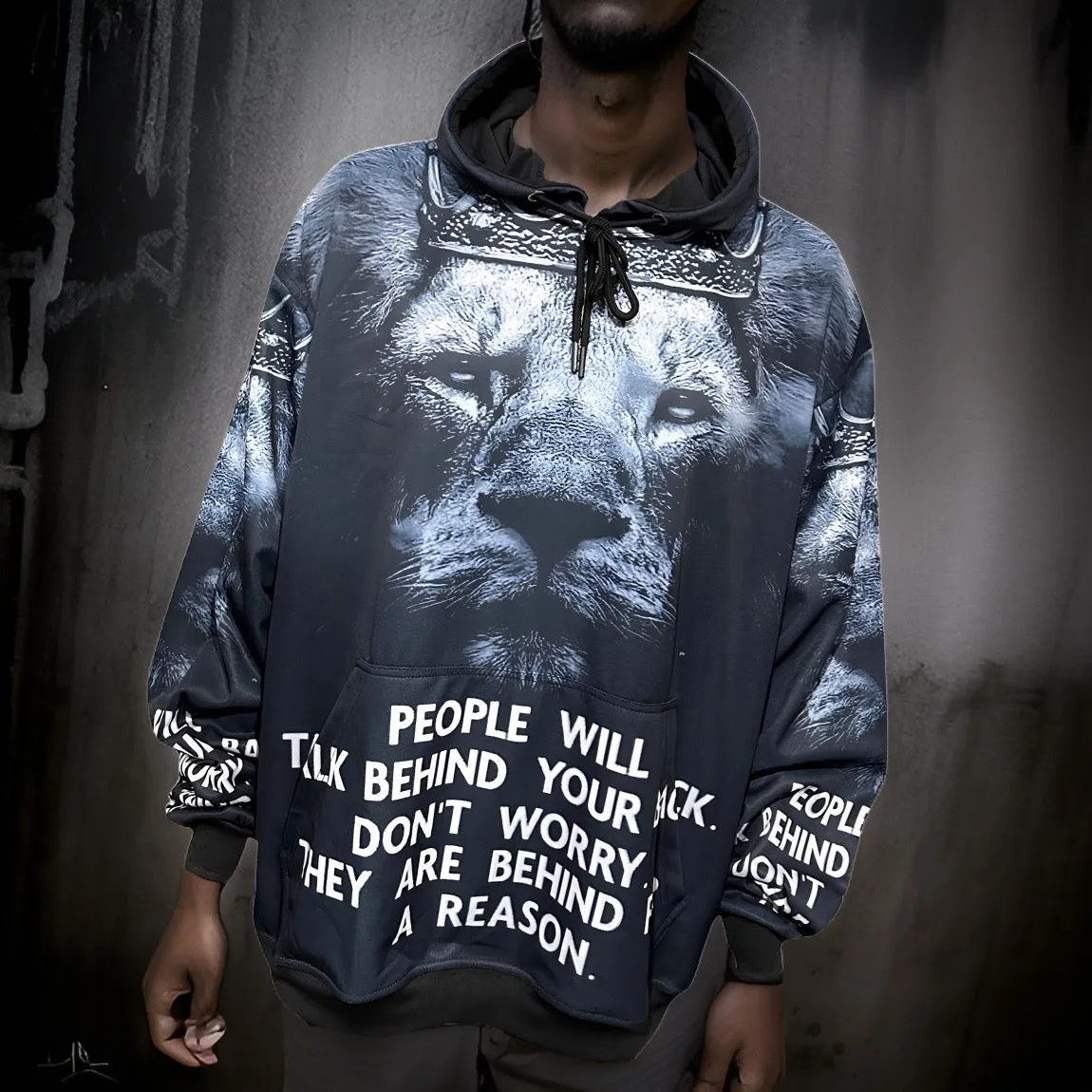 ^TALK BEHIND^ ~LION~ PULLOVER HOODIES (FLEECE LINED)