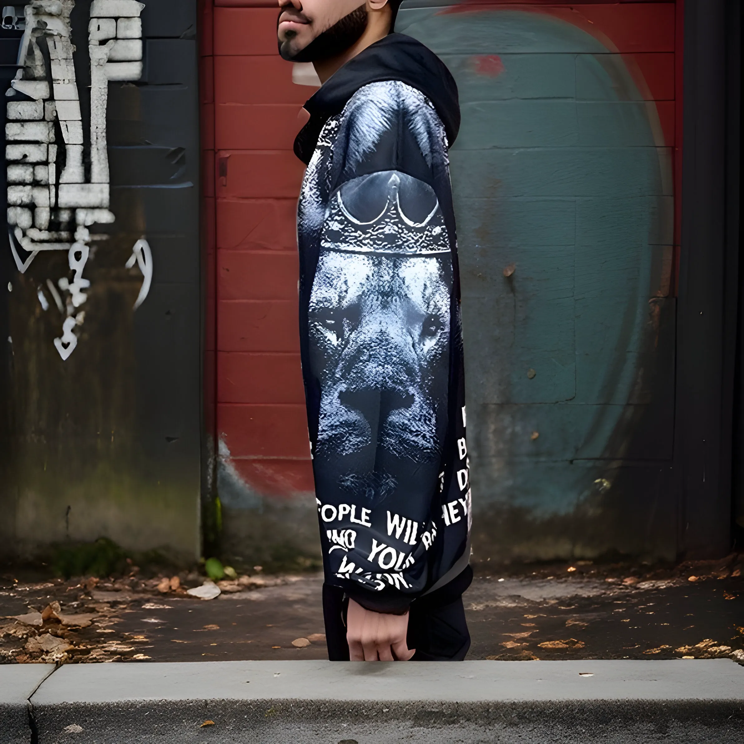 ^TALK BEHIND^ ~LION~ PULLOVER HOODIES (FLEECE LINED)
