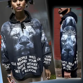 ^TALK BEHIND^ ~LION~ PULLOVER HOODIES (FLEECE LINED)