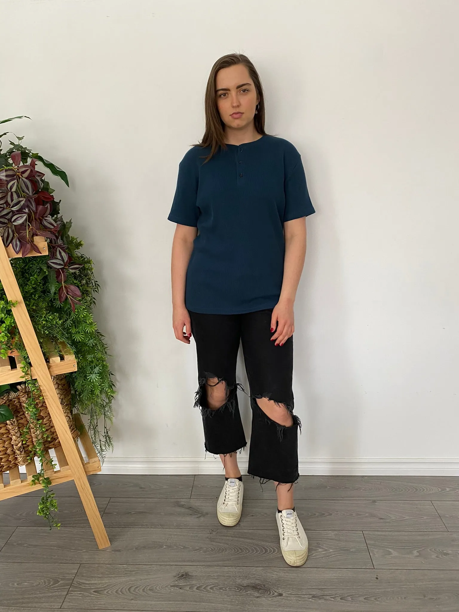 Waffle Henley Shortsleeve