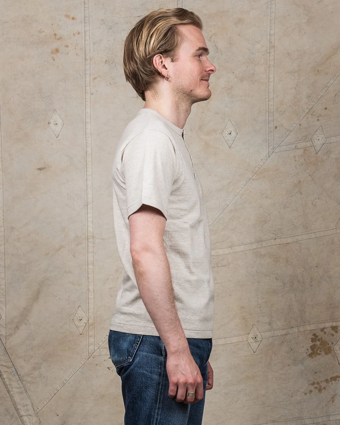 Warehouse & Co. Lot 4601 Henley Neck T-shirt Oatmeal