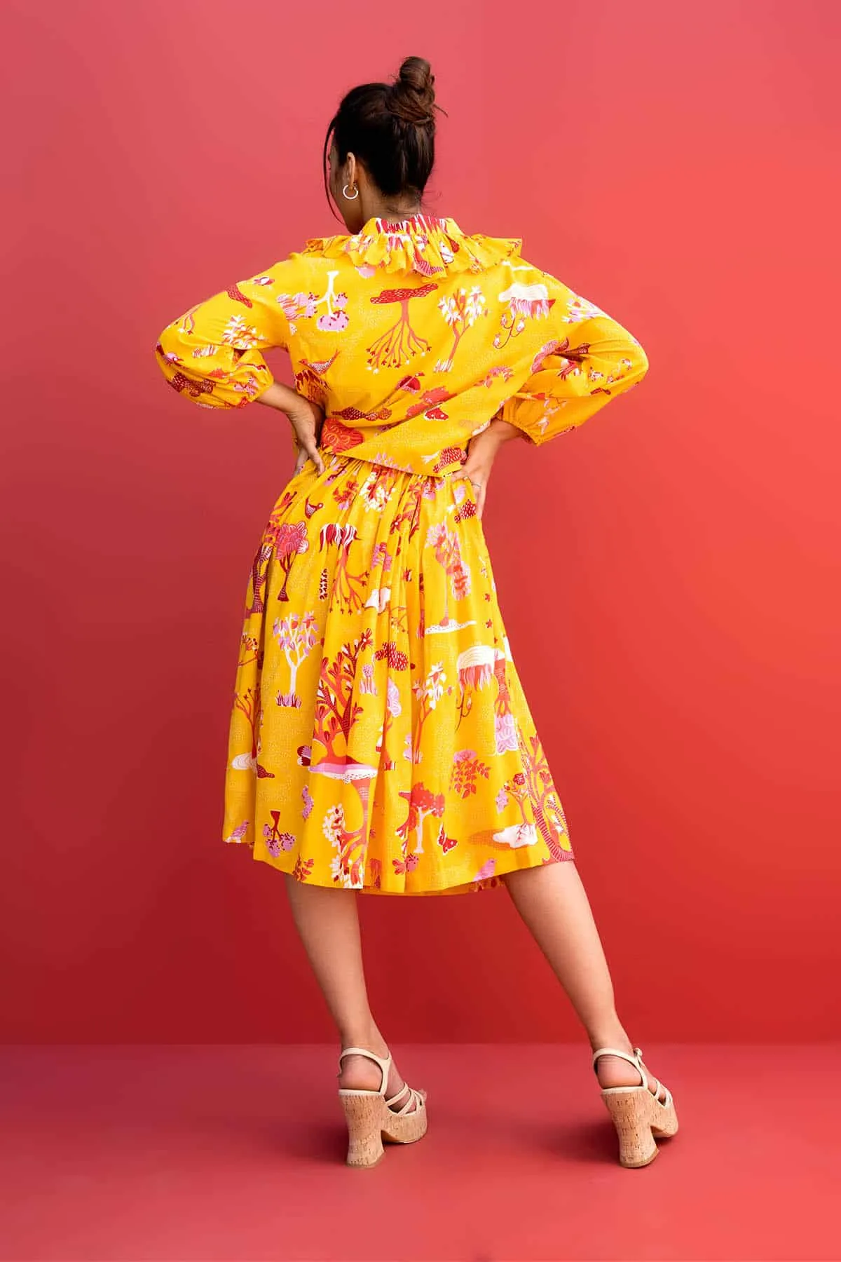 Wonderland Midi Skirt (Hello Yellow)