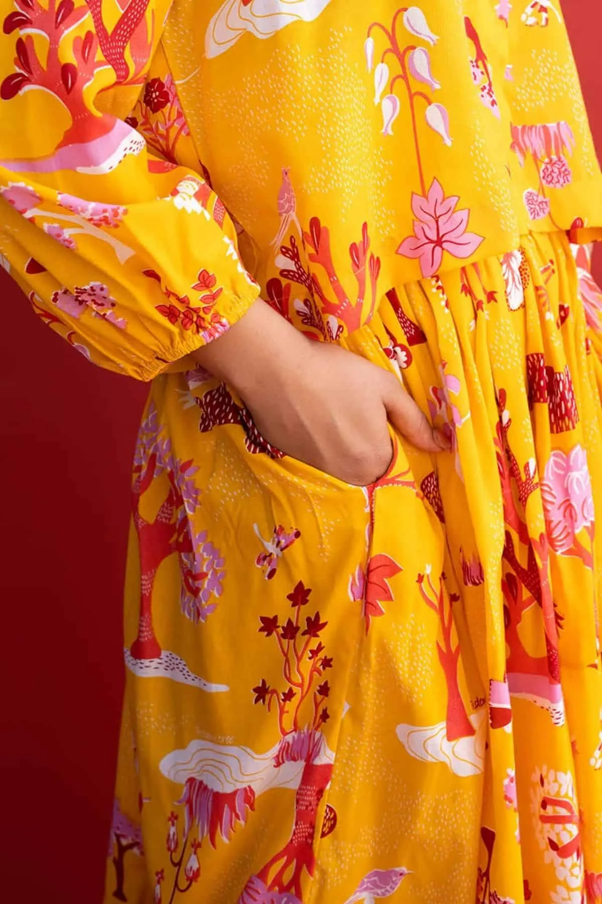 Wonderland Midi Skirt (Hello Yellow)